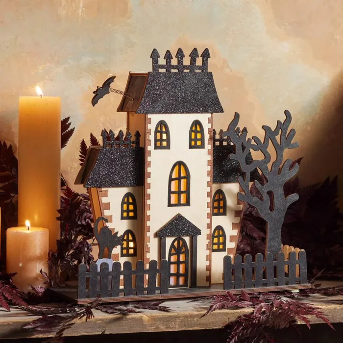 Women Batty Haunted House Sundance Catalog Decor