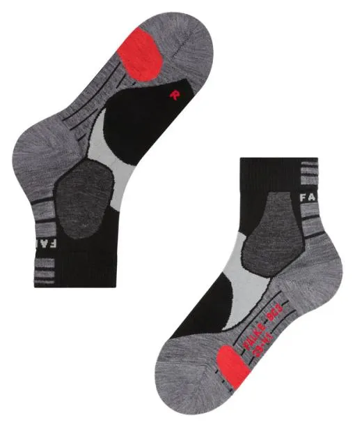 Women BC3 Comfort Unisex Biking Short Sock Black FALKE Cycling Socks