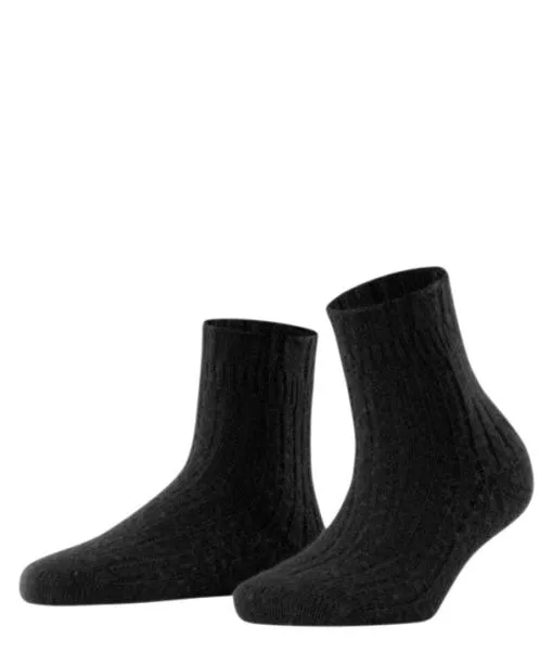 Women Bedsock Rib Women Socks Black FALKE Socks