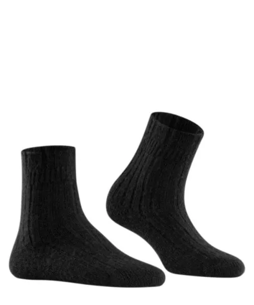 Women Bedsock Rib Women Socks Black FALKE Socks