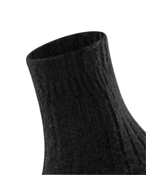 Women Bedsock Rib Women Socks Black FALKE Socks