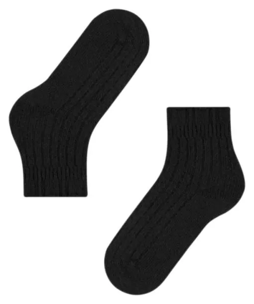 Women Bedsock Rib Women Socks Black FALKE Socks