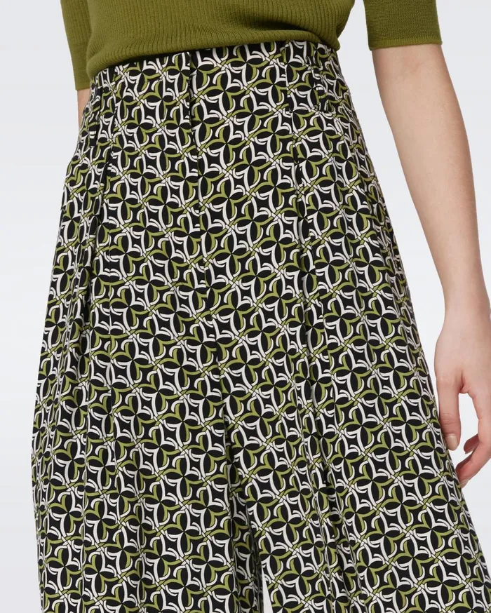 Women Bellini Pants Tiny Gig Tile Green DVF Pants and Shorts