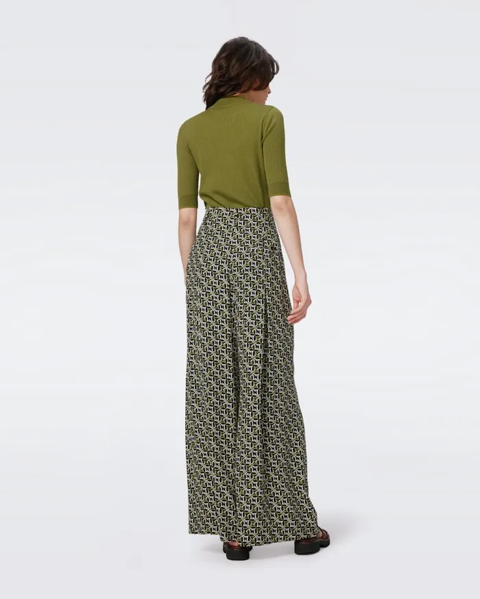Women Bellini Pants Tiny Gig Tile Green DVF Pants and Shorts