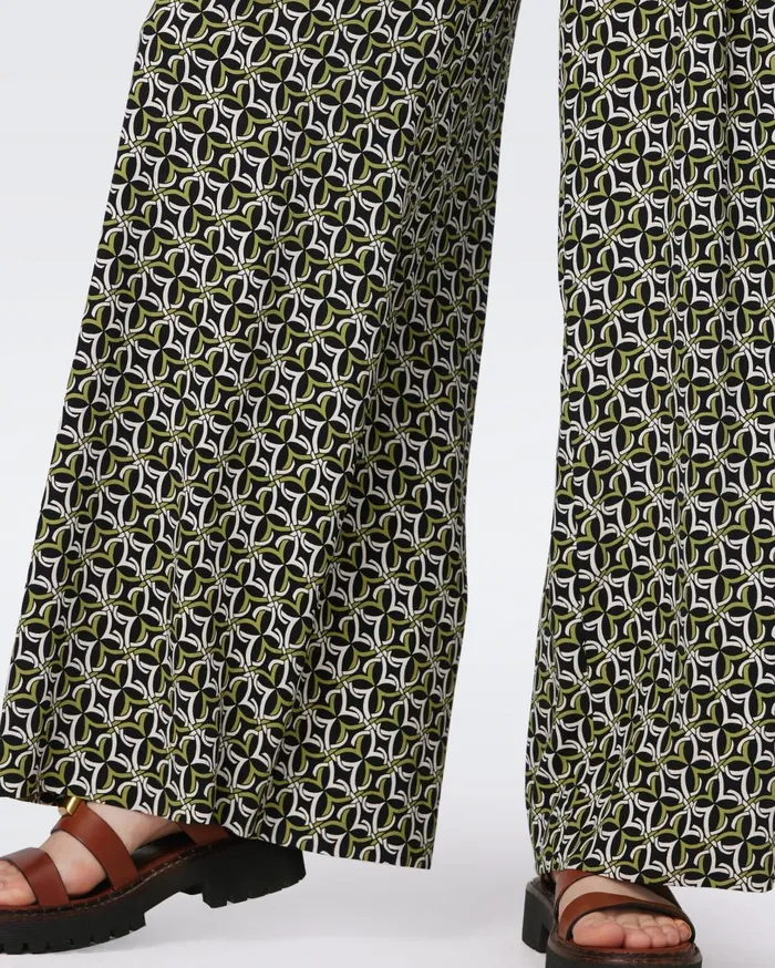 Women Bellini Pants Tiny Gig Tile Green DVF Pants and Shorts