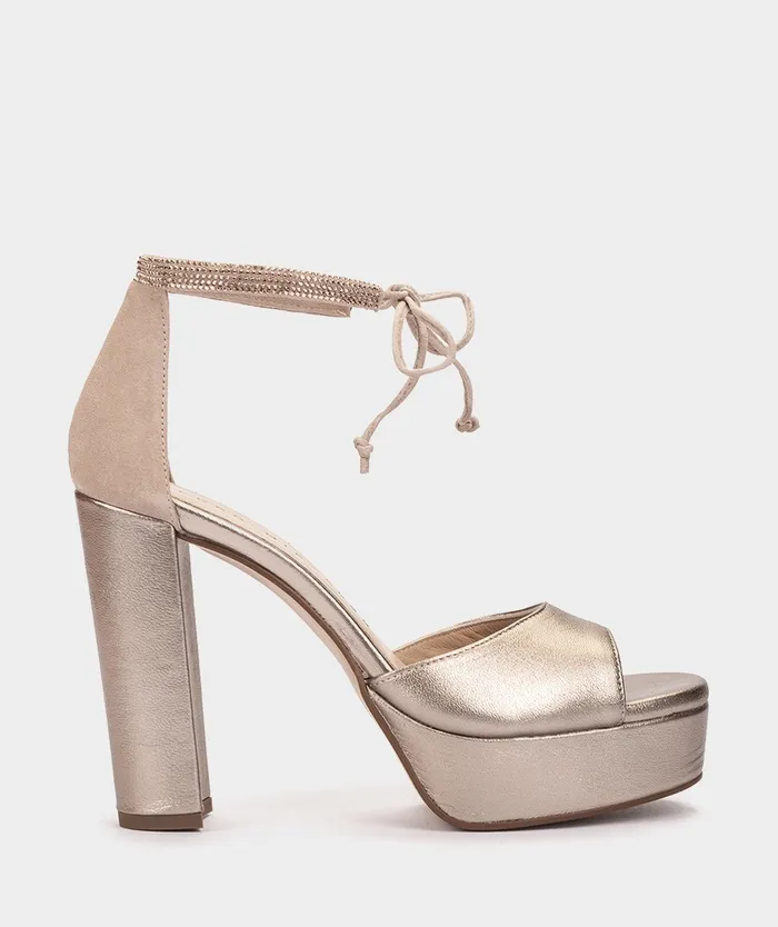 Women Benisa Metallic 8211 Heeled Sandals Pedro Miralles
