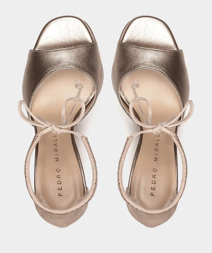 Women Benisa Metallic 8211 Heeled Sandals Pedro Miralles