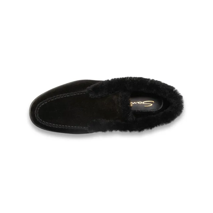 Women Black Suede Desert Boot With Fur Santoni Boots and Ankle Boots