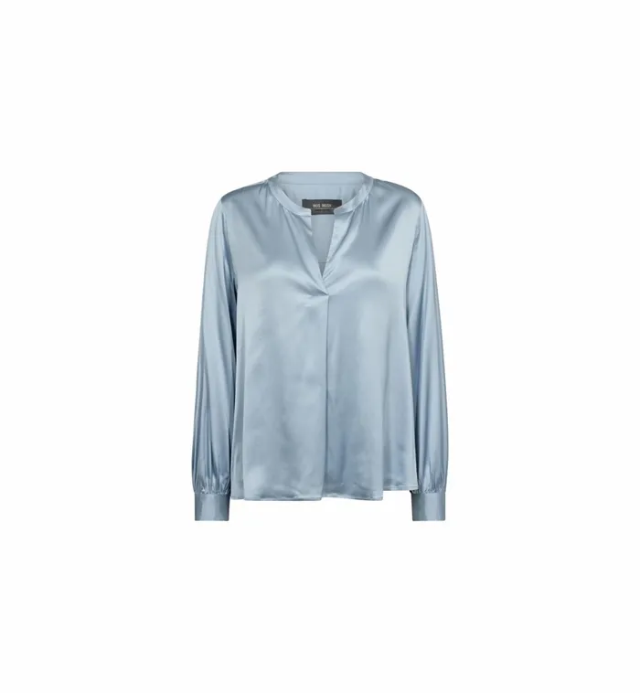 Women Blouses and Tops MOS MOSH MMEnfa Satin Blouse Celestial Blue