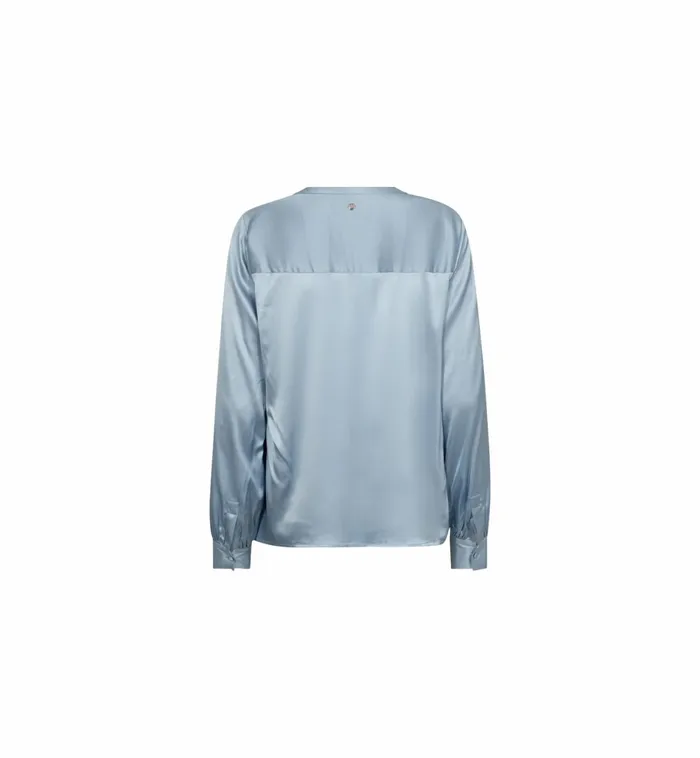 Women Blouses and Tops MOS MOSH MMEnfa Satin Blouse Celestial Blue