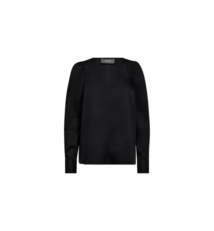Women Blouses and Tops MOS MOSH MMGigi Slit Blouse Black