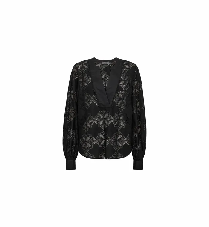 Women Blouses and Tops MOS MOSH MMYen Lace Blouse Black