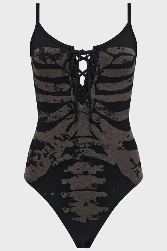 Women Bodysuits Killstar Bone Chiller Bodysuit