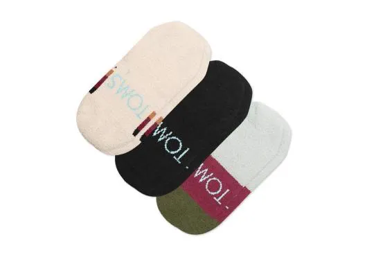 Women Boho Cozy No Show Socks 3 Pack Multi Boho Cozy TOMS Socks