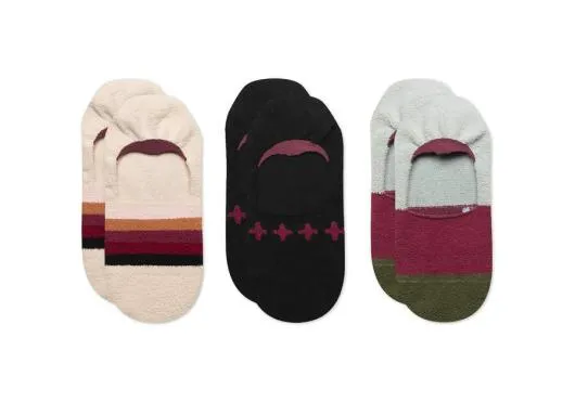 Women Boho Cozy No Show Socks 3 Pack Multi Boho Cozy TOMS Socks