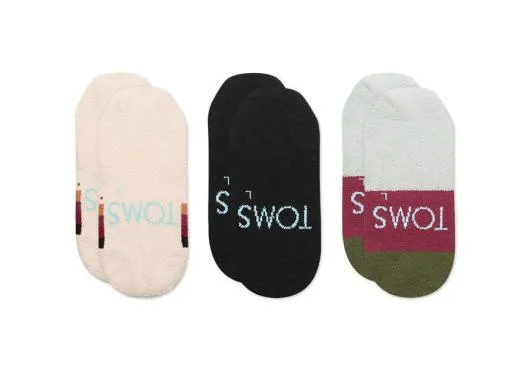 Women Boho Cozy No Show Socks 3 Pack Multi Boho Cozy TOMS Socks
