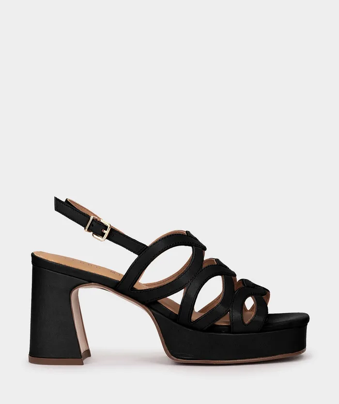 Women Bolzano Black 8211 Heeled Sandals Pedro Miralles