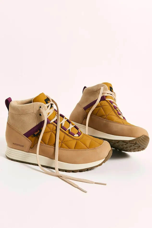 Women Boots Free People Teva Ember Commute Mid Boots Sesame Medallion