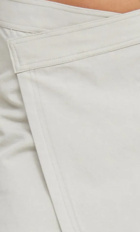 Women Bottoms Bec Bridge FLYNN WRAP MINI SKIRT Oyster