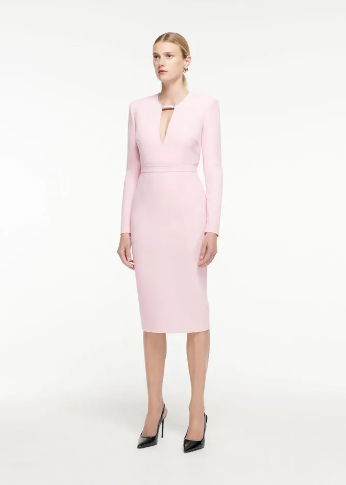 Women Bottoms Roland Mouret Crepe Midi Skirt