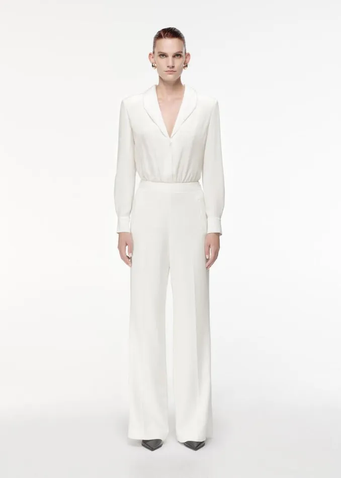 Women Bottoms Roland Mouret High Waisted Wide Leg Trouser