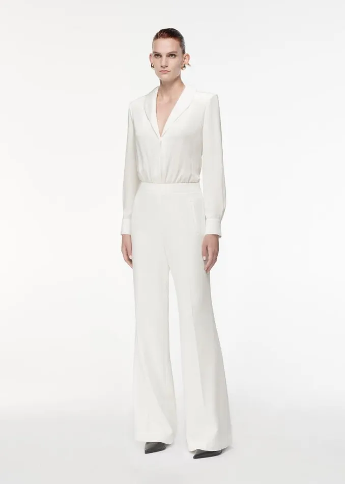 Women Bottoms Roland Mouret High Waisted Wide Leg Trouser