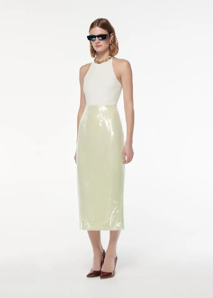 Women Bottoms Roland Mouret Sequin Midi Skirt