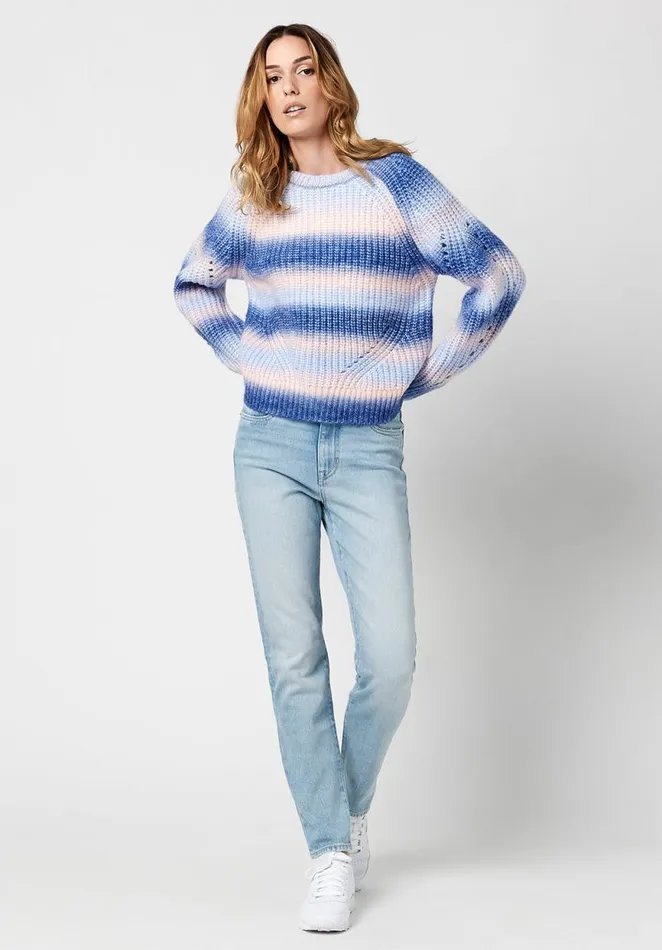 Women Boxy Juno Sweater Strong Blue Buffalo David Bitton Sweaters