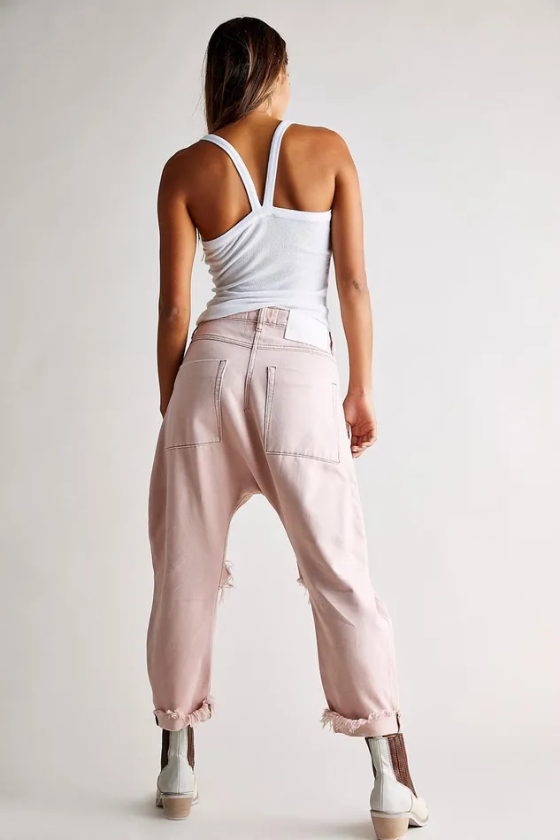 Women Boyfriend Jeans Free People OneTeaspoon Sinners Jeans Pink