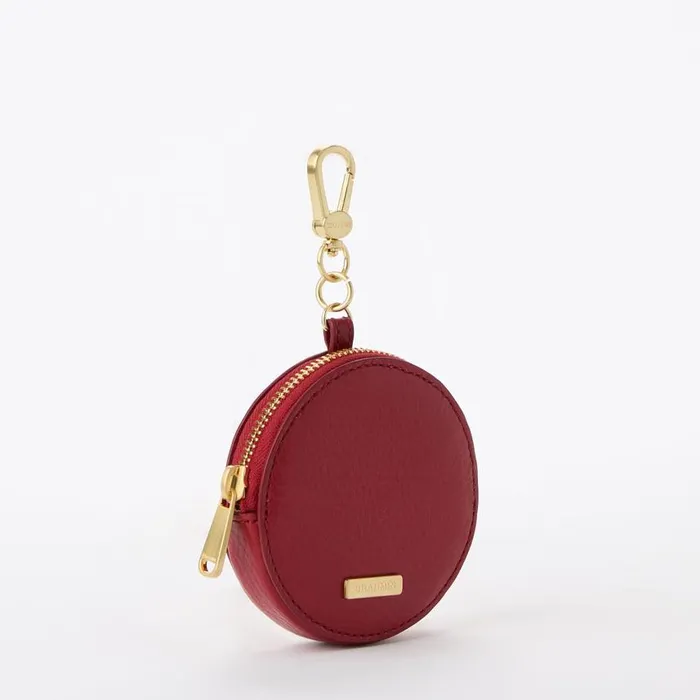 Women Brahmin Clip Ons and Keychains Circle Coin Purse Radiant Red Mystic