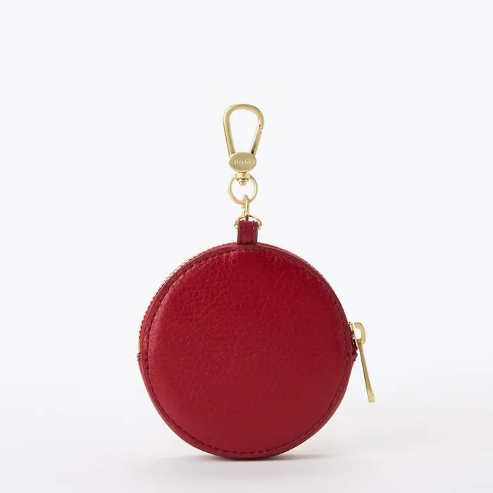 Women Brahmin Clip Ons and Keychains Circle Coin Purse Radiant Red Mystic