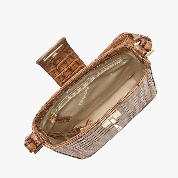 Women Brahmin Crossbodies Marley Luggage Brown Leontyne