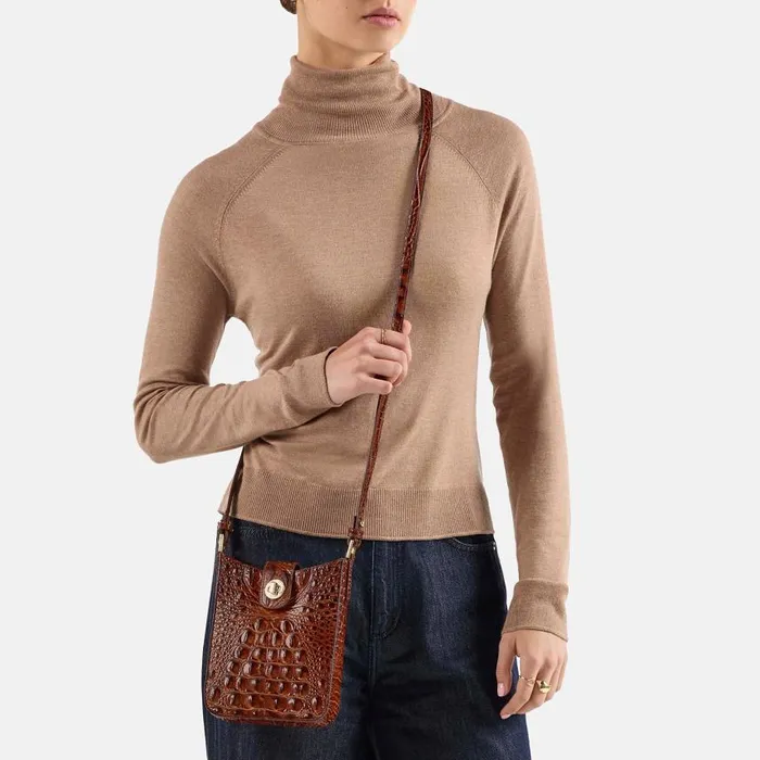 Women Brahmin Crossbodies Marley Luggage Brown Leontyne