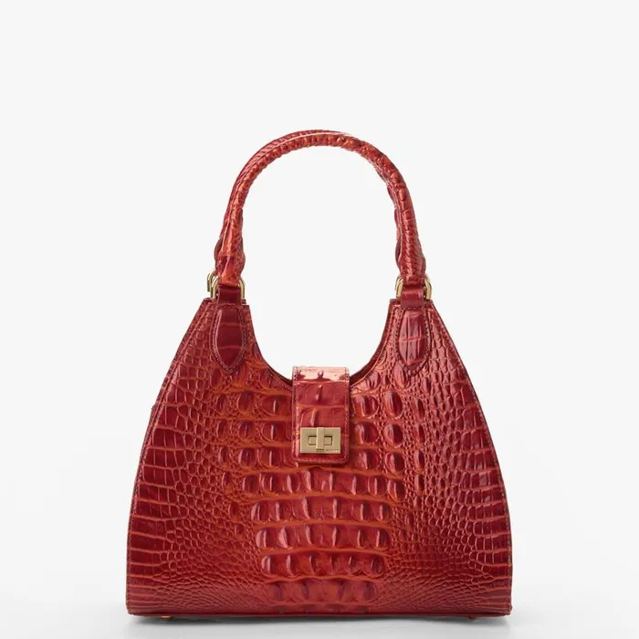 Women Brahmin Satchels Adrian Radiant Red Melbourne