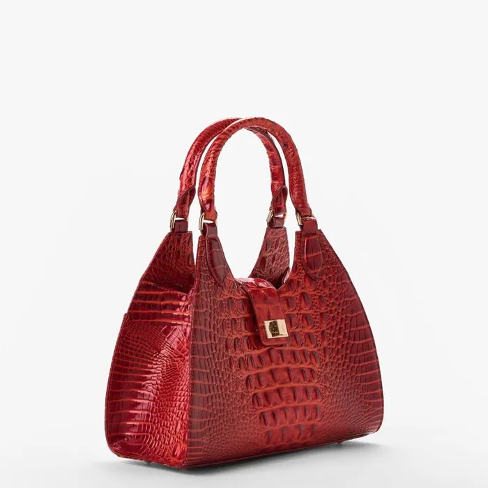 Women Brahmin Satchels Adrian Radiant Red Melbourne