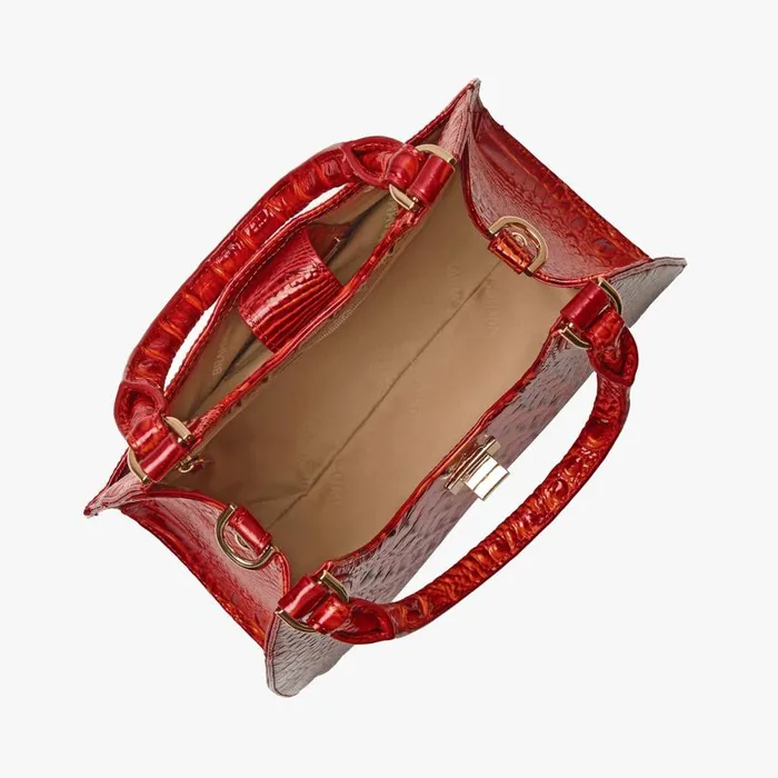 Women Brahmin Satchels Adrian Radiant Red Melbourne
