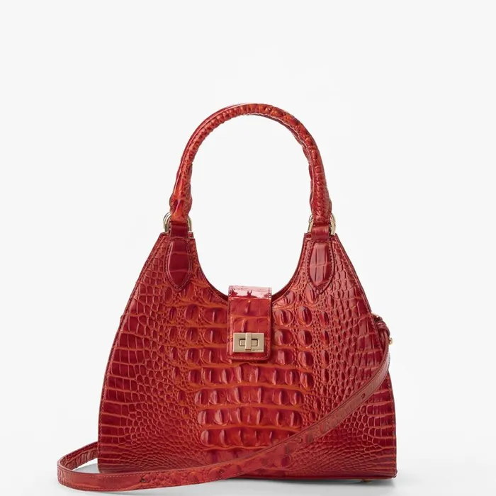 Women Brahmin Satchels Adrian Radiant Red Melbourne