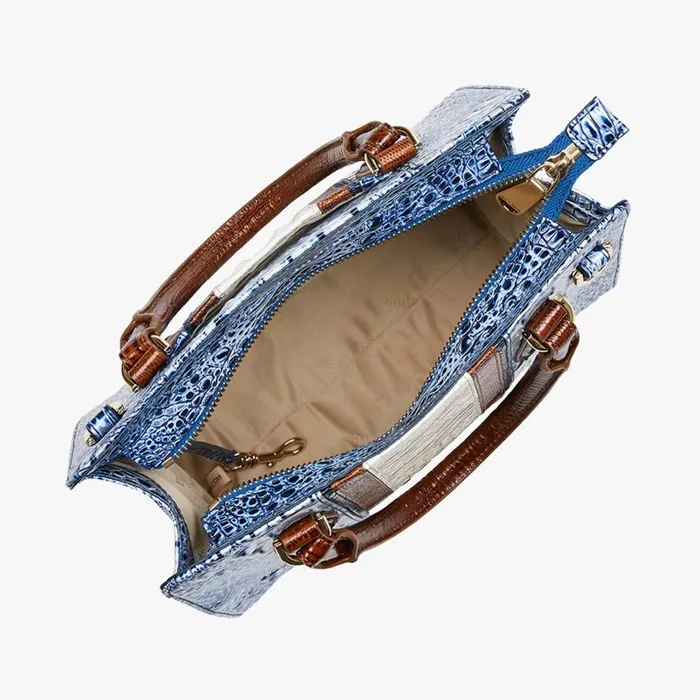 Women Brahmin Satchels Cami Coastal Blue Odysea