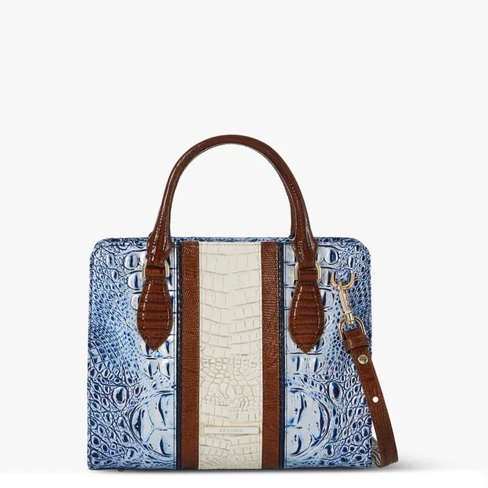Women Brahmin Satchels Cami Coastal Blue Odysea