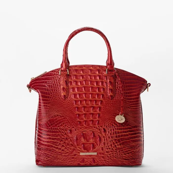 Women Brahmin Satchels Large Duxbury Satchel Radiant Red Melbourne