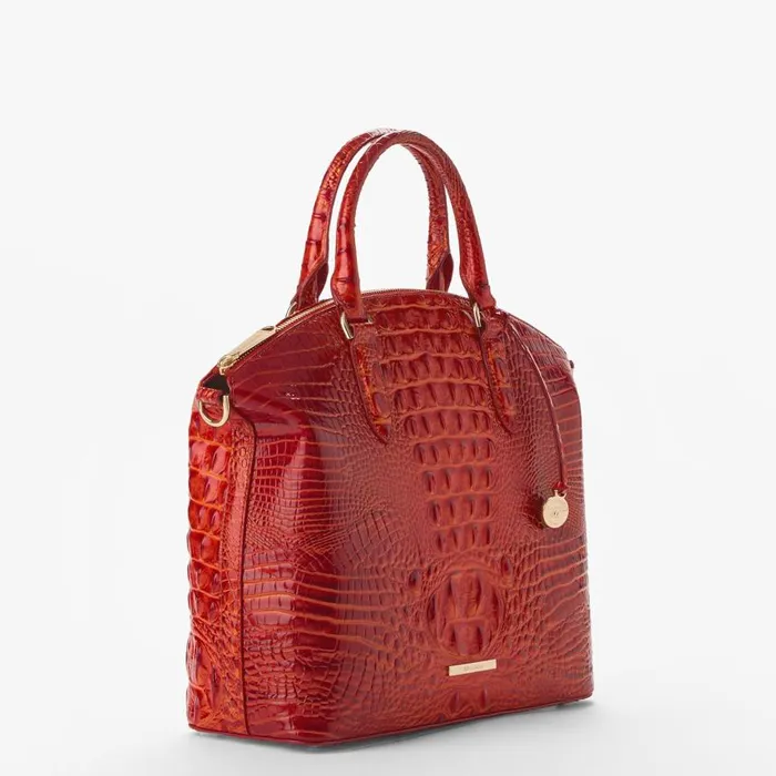 Women Brahmin Satchels Large Duxbury Satchel Radiant Red Melbourne