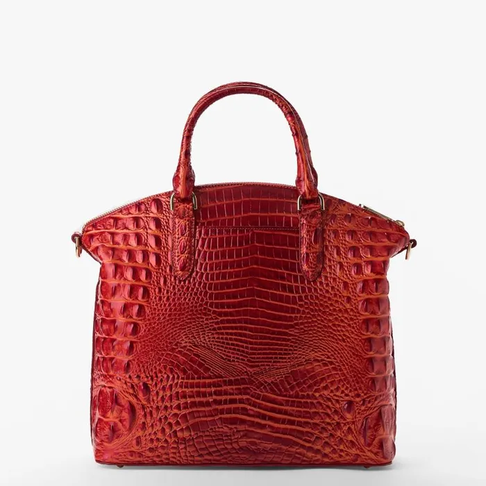 Women Brahmin Satchels Large Duxbury Satchel Radiant Red Melbourne