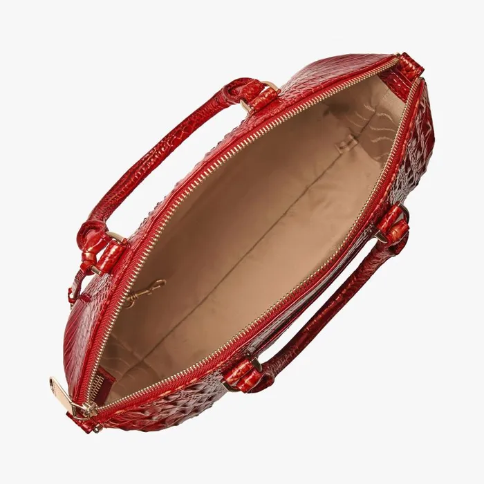 Women Brahmin Satchels Large Duxbury Satchel Radiant Red Melbourne