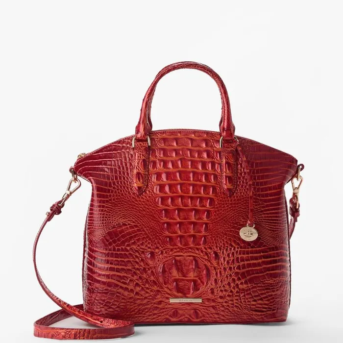Women Brahmin Satchels Large Duxbury Satchel Radiant Red Melbourne