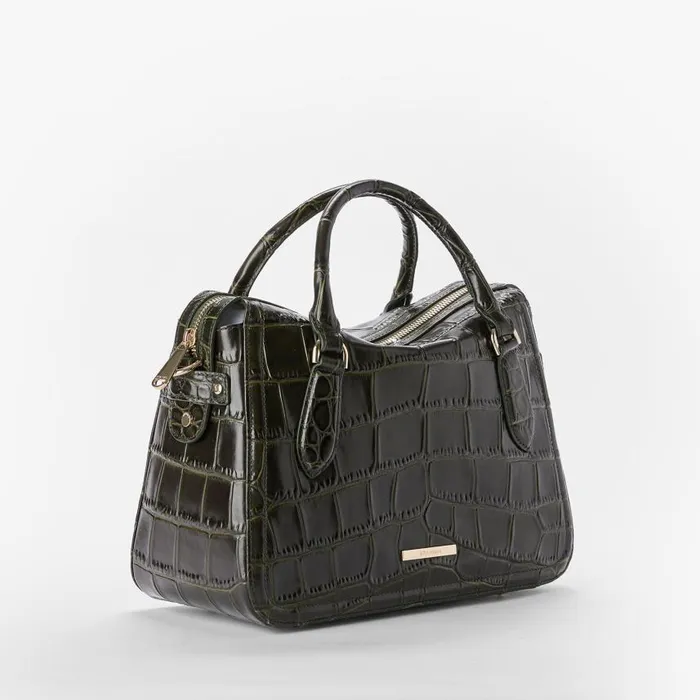 Women Brahmin Satchels Micaela Matcha Green Baize