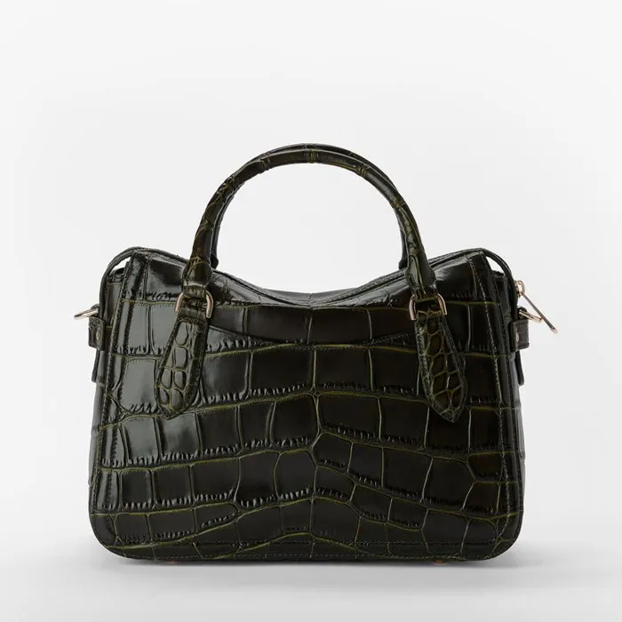 Women Brahmin Satchels Micaela Matcha Green Baize