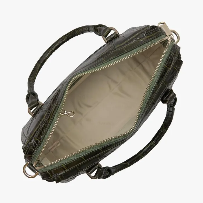 Women Brahmin Satchels Micaela Matcha Green Baize