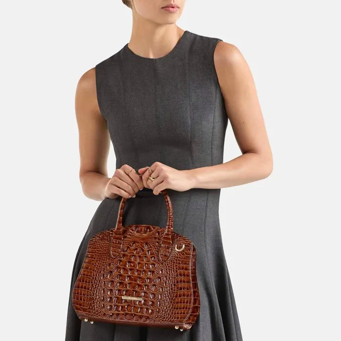 Women Brahmin Satchels Rosetta Rose Gold Melbourne