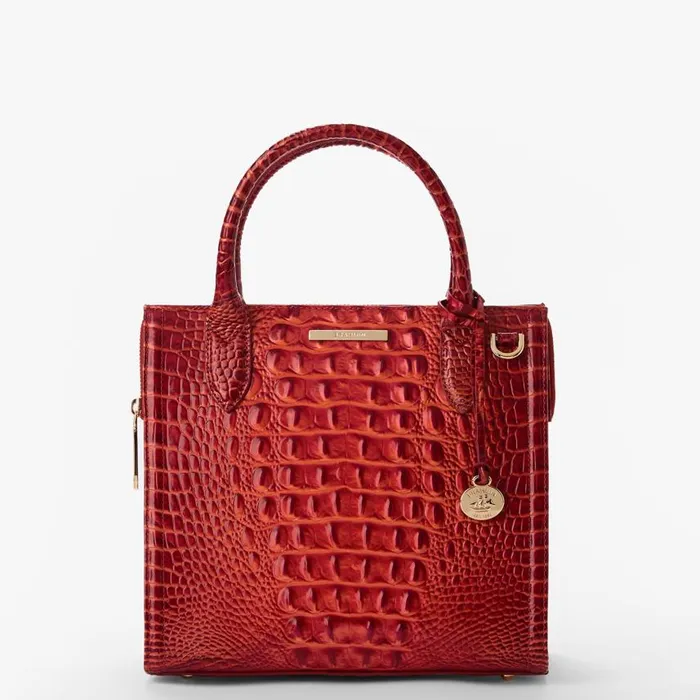 Women Brahmin Satchels Small Caroline Radiant Red Melbourne