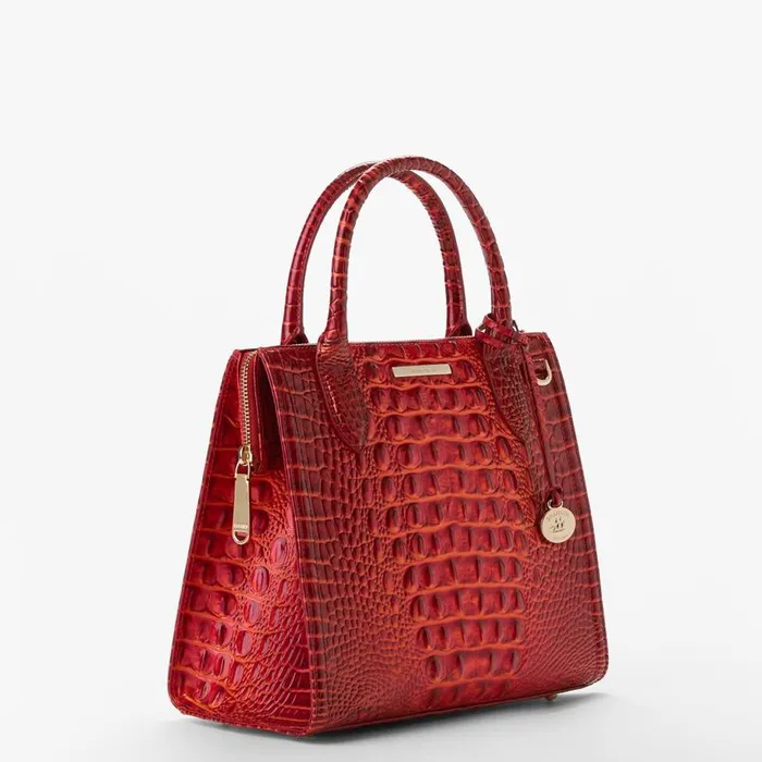 Women Brahmin Satchels Small Caroline Radiant Red Melbourne